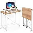 Scrivania Pieghevole Ulifance Per Computer – Tavolo Da Ufficio Preassemblato, Struttura Metallica, Nero 102x40x75 Cm - 2