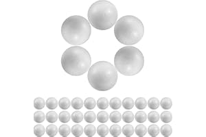 Warmhm Bastelschaumbälle 100 Stück 3 cm Styroporkugeln Weiß Glatt Rund Kugeln Leere Schaumstoffbälle Für Weihnachten DIY-Projekte Ornamente Modellierung