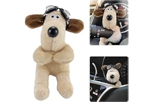 Quxvena Autodekoration Hund, Auto Deko Innenraum 14CM, Plüschhund Auto Zubehör Innenraum Deko, Auto-Armaturenbrett-Ornament, Auto-Innenzubehör, Pilotenpuppen-Ornamente, Braun