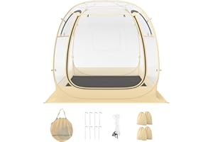 COSTWAY Pop up Bubble Tent, All Weather Clear Sport Shelter Dome House with Carrying Bag, Foldable Instant Camping Tent Canopy Shelter for Sporting Events, Parades and Fishing