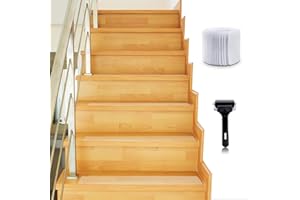 BOMEI PACK Antiderapant Escalier Autocollant 15 Pack, Ruban Adhésif de Sécurité 10 x 60cm PEVA, Bandes Antidérapantes pour Escaliers et salle de bain