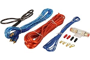 AUTO-STYLE Zestaw kabli do wzmacniacza, zestaw przyłączeniowy, zestaw kabli AWG 8