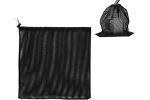 XINGSUI Sac de pompe, sac en filet de filtre de pompe, sac de filtre de pompe d'étang, sac en filet de pompe, accessoires de filtre de pompe à eau domestique (45 * 45cm, noir)