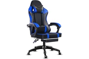 Fruyyzl Sedia da Gioco Per Adulti, Sedia da Ufficio Ergonomica con Schienale Regolabile, Poltrona da Gioco con Poggiatesta E supporto Lombare, Seduta da Gioco Girevole con Bracciolo