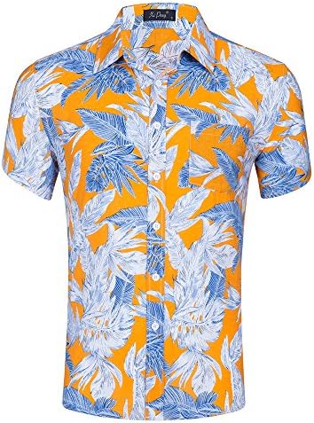 Space Climber Men's Beach Shirts Yellow X-Large