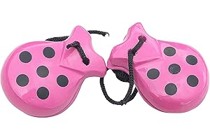 ARUNDEL SERVICES EU 1 par ESPAÑOL pequeño CASTAÑUELAS ROSA Y NEGRO TAMAÑO PARA los pequeños