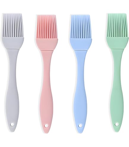 Lightyear Silikon Backpinsel Set, 2 Stück - Hitzebeständig Bis 230°C, Lebensmittelecht, Spülmaschinenfest, Ideal Zum Grillen & Backen (Rosa)