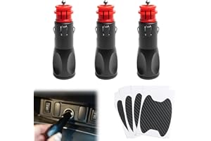 BAVOOTY Wtyczka do zapalniczki, męska zapalniczka cygarowa, męski adapter zapalniczki samochodowej, złącze zapalniczki męskiej, wtyczka zapalniczki męskiej, 12 V, 3 szt