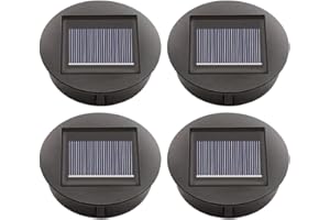 ULEMONDEE 4 Pack 3.15" Solar Light Replacement Top Parts Waterproof Solar Lantern Replacement Battery Box Top DIY Lantern Outdoor Hanging Light Garden Decor (4PCS 8CM/3.15")