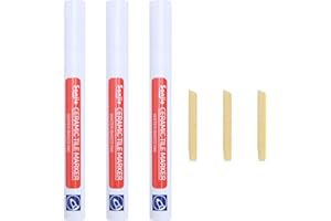 Stylo de Carrelage, Stylo à Coulis, punwey Joint Carrelage Stylo Coulis Blanc, Marqueur Joints, 3 Pièces Stylos à Coulis de Réparation de Carrelage avec Pointe de Rechange, Marqueur de Réparation