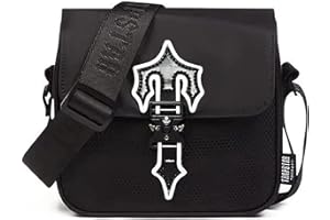 ARIOAT Trapstar - Bolsa unisex Oxford Fanny Pack con gran capacidad para festivales, deportes y viajes, Negro , M