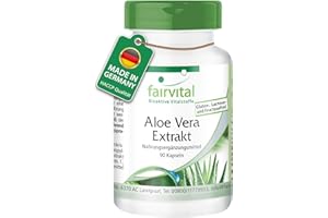Fairvital | Aloe Vera - 4000mg par dose journalière - fortement dosé - avec Vitamine C - set pour 3 mois - VEGAN - 90 gélules - Aloe Vera Barbadensis Miller