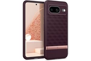 Caseology Parallax etui do Google Pixel 8, [wzór sześciokątny 3D], wojskowy standard ochrony przed upadkiem, etui na telefon komórkowy do Google Pixel 8 - burgundowe