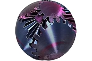 IDEZEK 3D Gedruckter Zahnradball – The Steampunk Whirling Wonder Fidget Toys | 3D Gedruckter Gear Sphere Spin Ball | Stressabbau Fidget-Spielzeug für Arbeit oder Reisen | Gear Ball Zappelspielzeug