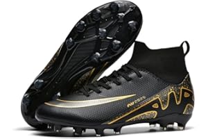 BINBINNIAO Botas de Fútbol para Niños Botas de Fútbol Botas de Fútbol para Hombres High Top Spike Microfibre Cleats Botas de Fútbol Profesionales