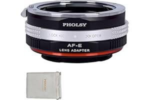 PHOLSY Manuelle Bague d'adaptation pour Objectifs: Compatible avec Les Objectifs Sony A (Minolta AF) et Les Boîtiers Appareils Photo Sony E (NEX), Sony A vers E
