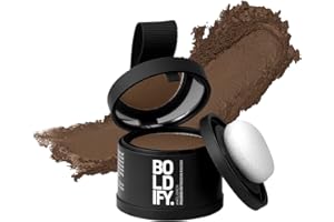 BOLDIFY Poudre de Racine de Cheveux (Marron Clair), Poudre de Retouche de Racines, Couverture de Racine, Pour Homme et Femme, Poudre pour les Cheveux, Couverture de Cheveux Grise, 4g