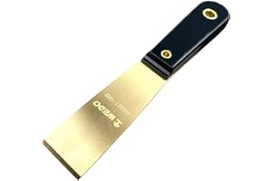 WEDO Brass Putty Knife 1.5"(32mm), Paint Scraper with Bakelite Handle, Wallpaper Scraper,Spackle Knife, Painters Knife, Drywall Knife, Length 8"(200mm),Scraper Tool for Scraping Drywall