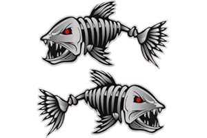 MULAIDI Lot de 2 autocollants pour bateau de pêche en PET pour décoration de voiture et accessoires de bateau