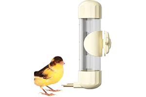 Quzente Wasserflasche Vogeltränke, Vogelkäfig-Wasserspender,200 ml Wasserspender für Vögel - Automatischer Papageien-Wasserspender mit Schlagbolzen-Design für Turteltauben, Wellensittiche