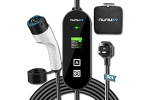 NIUNIUEV® EV Charger Cable Type 2 to 3 Pin Plug 5M [3KW | 6A~13A],Portable Electric Car Charger UK 3-Pin EV Charger,Type 2 Charging EV Charger with LED Display,Timing function,For EVs and PHEV