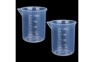 YAZANY 100ml Transparent Measuring Cups Measuring Jugs, Graduated Beaker Plastic Liquid Measuring Cup Measuring Jug for Lab Household Kitchen Cooking Baking Measure Tool