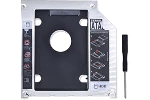 BOWONG Hard Drive Caddy Tray 2nd HDD SSD Kit Compatible with 2.5" 9.5mm SATA HDD SSD 2nd HDD Adapter for Apple MacBook Pro Unibody 13 15 17 SuperDrive DVD Drive
