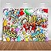 Produktbild Mehofoto Graffiti-Wandhintergrund 7x5ft Hip Hop im Alten Stil Malerei Wand Foto Kulissen 80er / 90er Jahre Geburtstagsfeier Fotografie Hintergrund