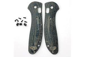 Aibote 1 Pair Micarta Handle Scales Handles Patch DIY Tool Material Designed for Benchmade Griptilian 551 550(Screws Included)