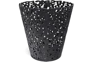 Balvi Corbeille à Papier Letters Couleur Noir Plastique 30cm