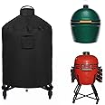 WOMACO Cover for Large Big Green Egg Waterproof Ceramic Grill Cover Heavy Duty Outdoor Small Medium XL Smoker Green Egg Ventilated Protective Covers (X-Large, Black)