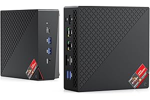‎ACEMAGICIAN ACEMAGICIAN AM06Pro Mini PC, AMD Ryzen 5 7430U (6C/12T, Bis zu 4.3Ghz),16GB DDR4 512GB M.2 SSD Micro PC mit Windows 11 Pro | 4K Triple Display | Type-C | Dual Ethernet | WiFi 6 | BT 5.2
