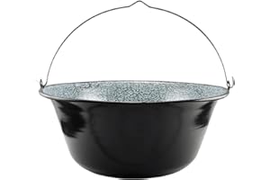 SOUK ONE Ungarischer Gulaschkessel Topf Fischkessel Emaillierter Kessel für Gulasch Topf für Schwenkgrill