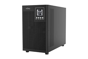 nJoy Echo 3000VA Pro Ups Con Ventole Silenziate Gruppo di Continuità On-Line Doppia Conversione 2400 Watt Onda Sinusoidale Pura Display LCD 6 Batterie
