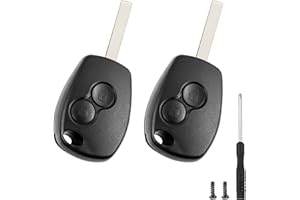 EIAIGKY Carcasa de Llave de Coche de 2 Botones para Dacia, Compatible con Duster, Dokker, Logan, Lodgy, Sandero Stepway - Carcasa Llave Dacia Lodgy Incluye 2 Carcasas y 1 Destornillador