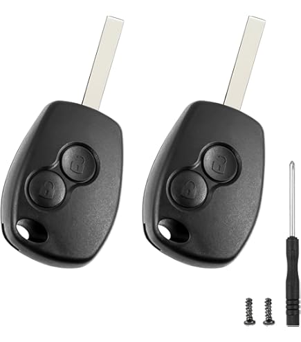Kit Coques De Clé Pour Renault (Kangoo, Clio, Twingo...) - 2 Coques + Contacts + Tournevis