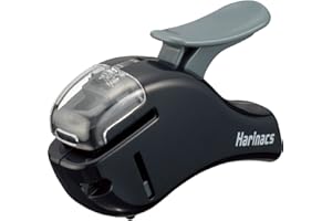 Kokuyo Zszywacz bez zszywek, ręczny zszywacz Harinacs, do 5 arkuszy bez zszywek, przenośny, bez otworów, kompaktowy Alpha, czarny, import z Japonii (SLN-MSH305DB)