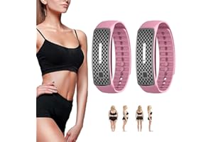 GWINDY Matteo Ultrasonic Body Shape Wristband, Magnetic Lymphatic Drainage Detox Bracelet, Smart Waterpoof Weight Loss Slim Fit Bracelet for Men and Women (2PCS,Pink)