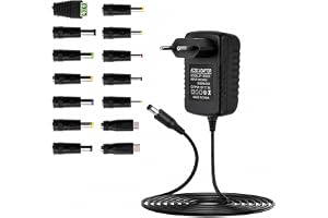Nätadapter 12 V 2A strömförsörjning, AC till DC 12 V 2 A 24 W DC 12 V 2 A nätadapterladdare för CCTV Cam Router-högtalare lam