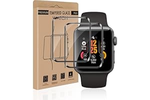 REROXE 2 Stück Schutzfolie für Panzerglas für Apple Watch Series 4/5/6/SE 44mm, Bläschenfrei Kristallklar Apple Watch SE 44mm Displayfolie, HD-Klar Passt Perfekt für Apple Watch 44mm Schutzfolie