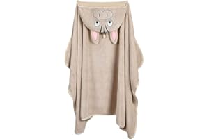 KAKU NANU Toalla de baño para bebé, con capucha, de algodón suave, con capucha, para bebés de 1 a 7 años, 70 x 115 cm