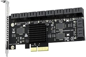 GLOTRENDS SA3220 20-port PCIe X4 SATA Expansion Card, Compatible with Windows,Linux,Mac OS,NAS