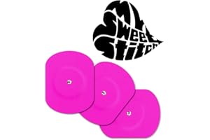 MySweetStitch | Cerotti per Sensore Freestyle Libre 1 & 2 con FORO DI VENTILAZIONE | Impermeabili, traspiranti e delicati sulla pelle | Ovali | Esterno Ø 70 x 55mm, interno Ø 6mm | Rosa | 25 pezzi
