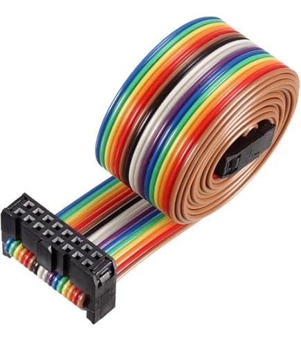 IDC Flachbandkabel-Set – 5 Stück, 16-polig, 25 Cm, Gelb, 2,54 Mm Pitch, Für Elektronik-Projekte