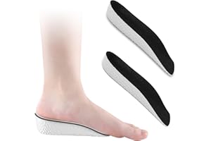 WISEJOY Plantillas Altura Hombre y Mujer, Espuma de la Memoria Respirable Para Aumenta Altura Alzas Para Zapatos Comfort Increase Insoles Plantillas Memory Foam Altura Invisible (1.5cm)