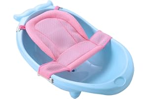 HAOZAIKEJI Baby-Badekissen Weich Baby Badewannenkissen Unterstützung Neugeborene Babybadematte rutschfest Baby-Badewanne Badekissen Bequem Babymatte Badewanne Kinder Badewanneneinsatz Sitz für 0-12 Monate Baby