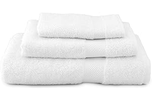 CARILLO Telo Doccia + Asciugamani + ospite Spugna 100% Cotone 400 gr per Hotel B&B P035