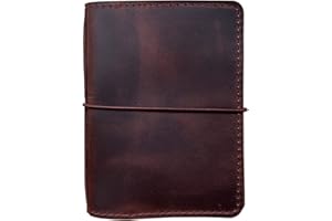 newestor Travelers Notebook Cover con tasche interne, slot per carte di credito e portapenne, formato passaporto, marrone scuro