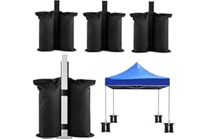 DOGMOON Gewichte für Pavillon, 4 Stück Pavillon Gewichte Sandsäcke, Canopy Gewichtstaschen Zeltstangen zu befestigen, 600D Oxford Stoff Beschwerung für Zelt Pavillon Gartenzelte Sonnenschirme(45.5x45cm)