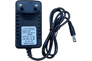 Lelukee 24 W uniwersalny zasilacz 25,2 V DC 1A, do kamery nadzoru, podajnik ścienny wtyczka EU 2 pin, złącze DC 5,5 x 2,5 mm, czarny